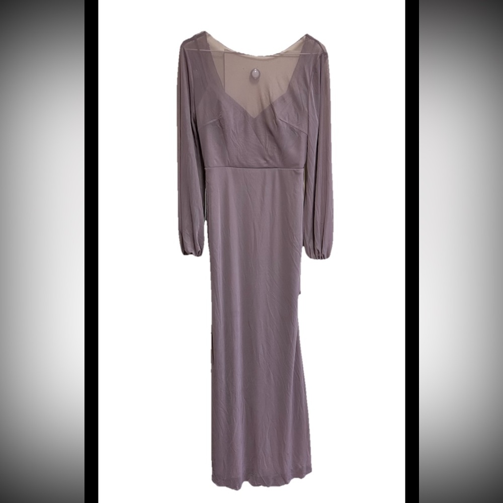 Azazie Denali Dress Size 2 Mauve Full Length Wedding Bridesmaid Formal NWT